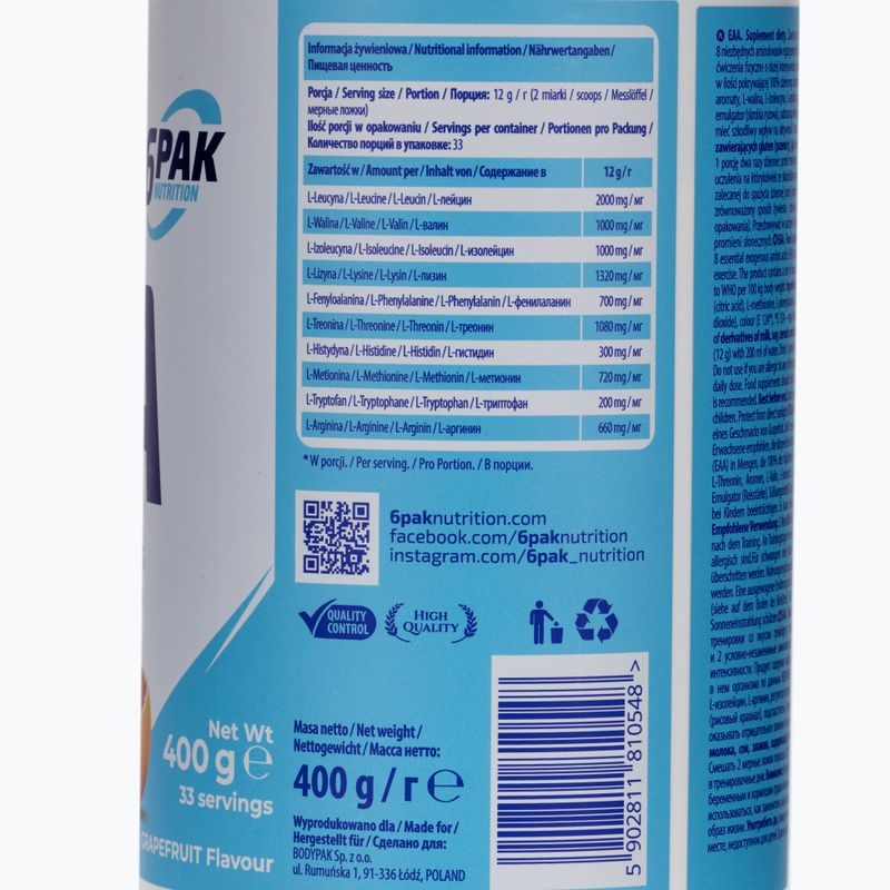 EAA 6PAK aminosavak 400g grépfrút PAK/136#GREJP 3