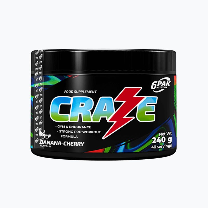 Edzés előtti 6PAK Craze 240g banán-cseresznye PAK/247
