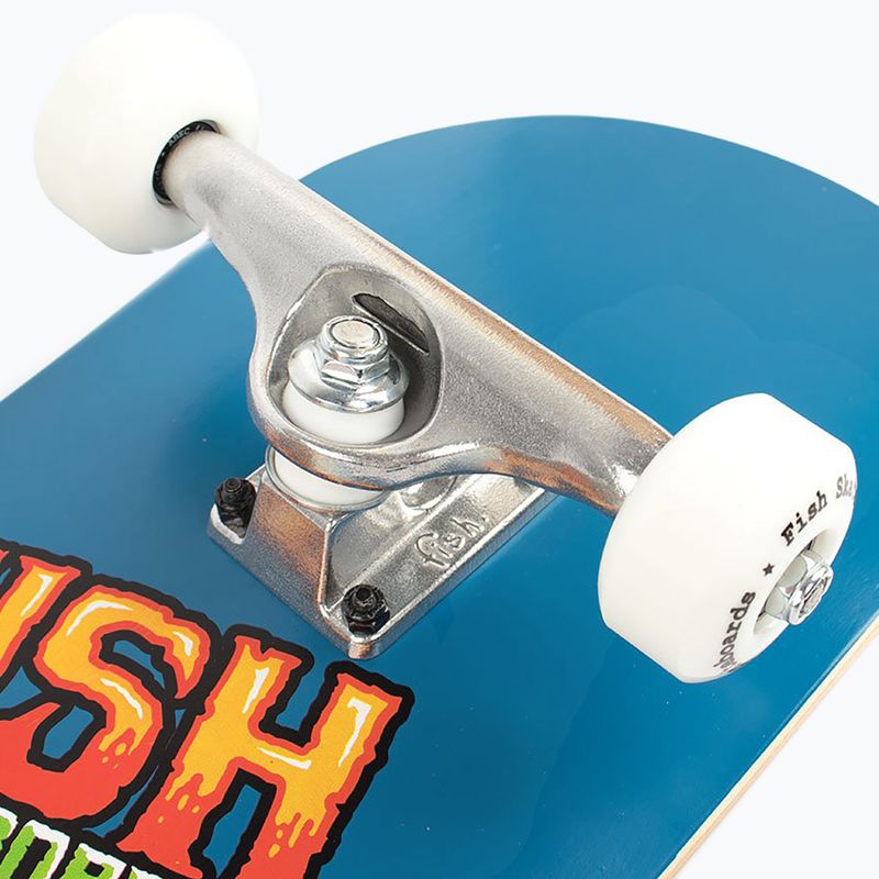 Fish Skateboards Zack Kezdő klasszikus gördeszka 8.0' kék SKATE-ZAC-SIL-WHI 9