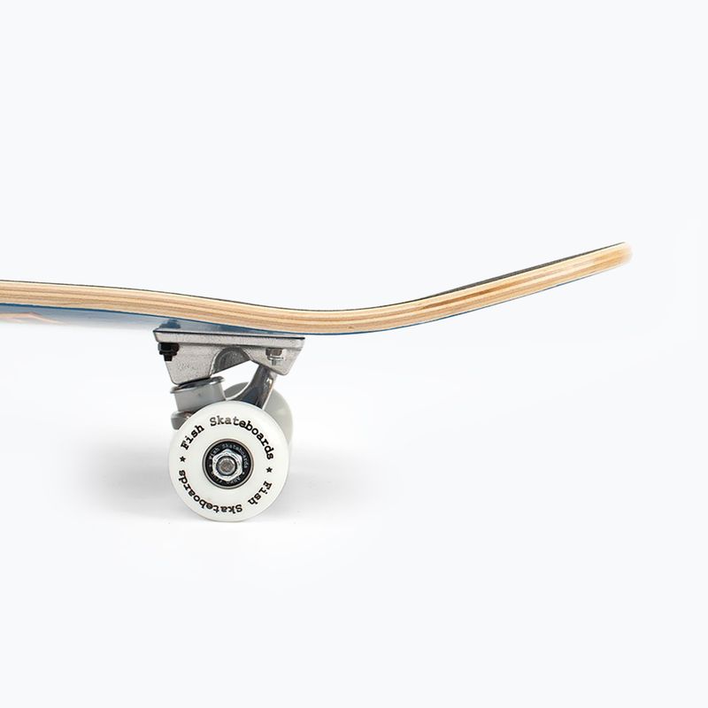 Fish Skateboards Zack Kezdő klasszikus gördeszka 8.0' kék SKATE-ZAC-SIL-WHI 12