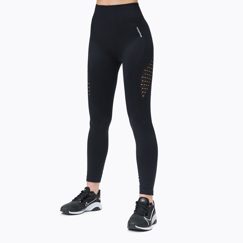 Női varrás nélküli leggings Carpatree Phase Seamless fekete CP-PSL-B