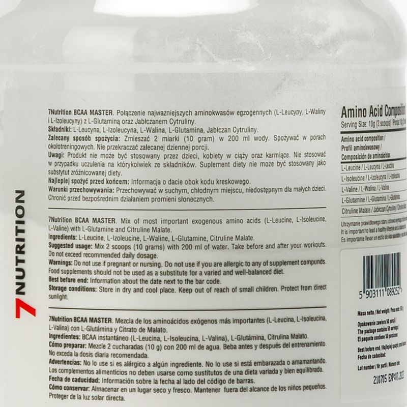 BCAA Master 7Nutrition aminosavak 500g tiszta 7Nu000333-tiszta 7Nu000333-tiszta 2