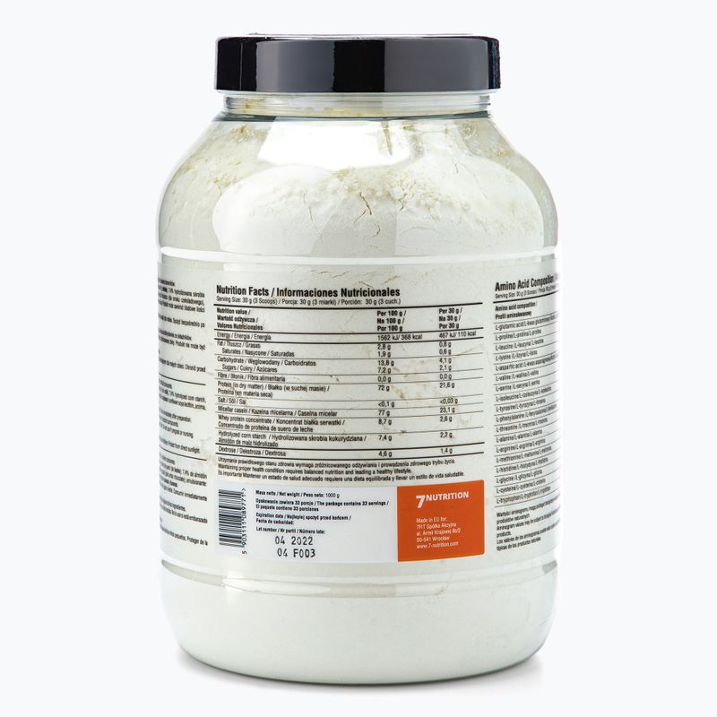 7Nutrition Micelláris kazein 1000g Vanília 7Nu000345 3