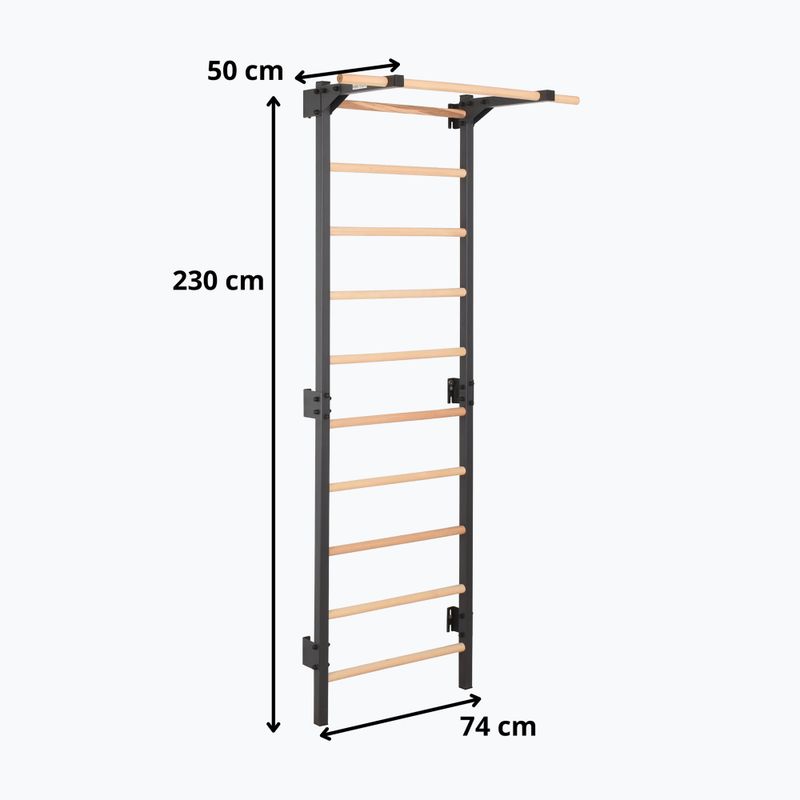 Gimnasztikai létra RINAGYM Steel Pure graphit 12
