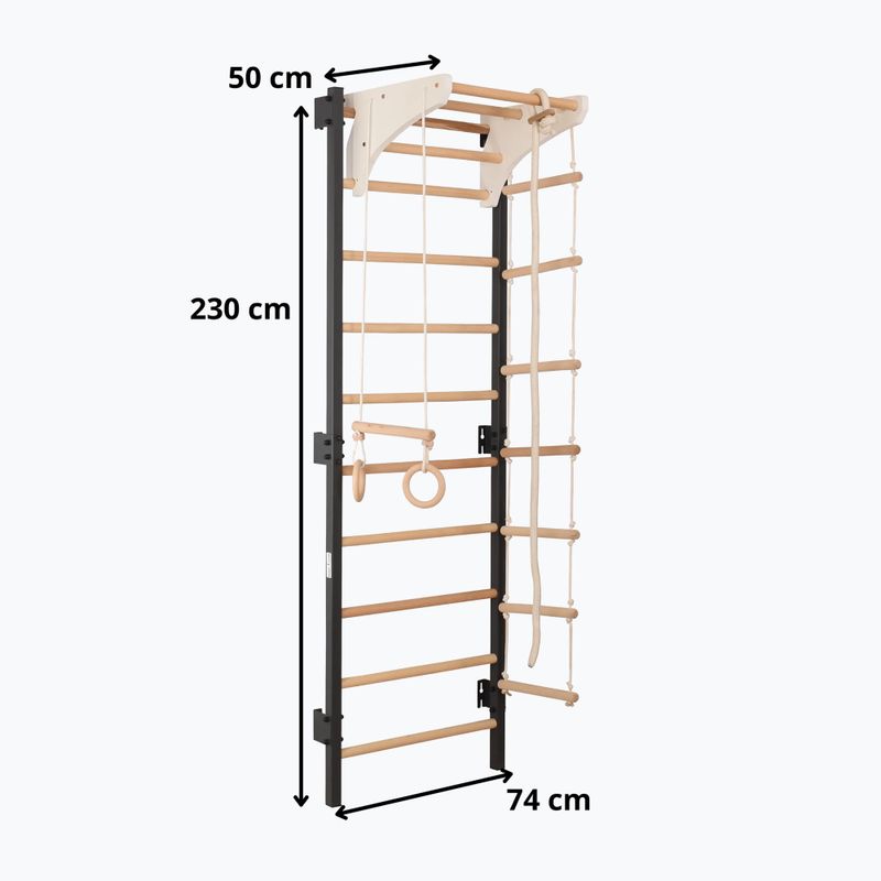 Gimnasztikai létra RINAGYM Steel Kom 2 graphit 9