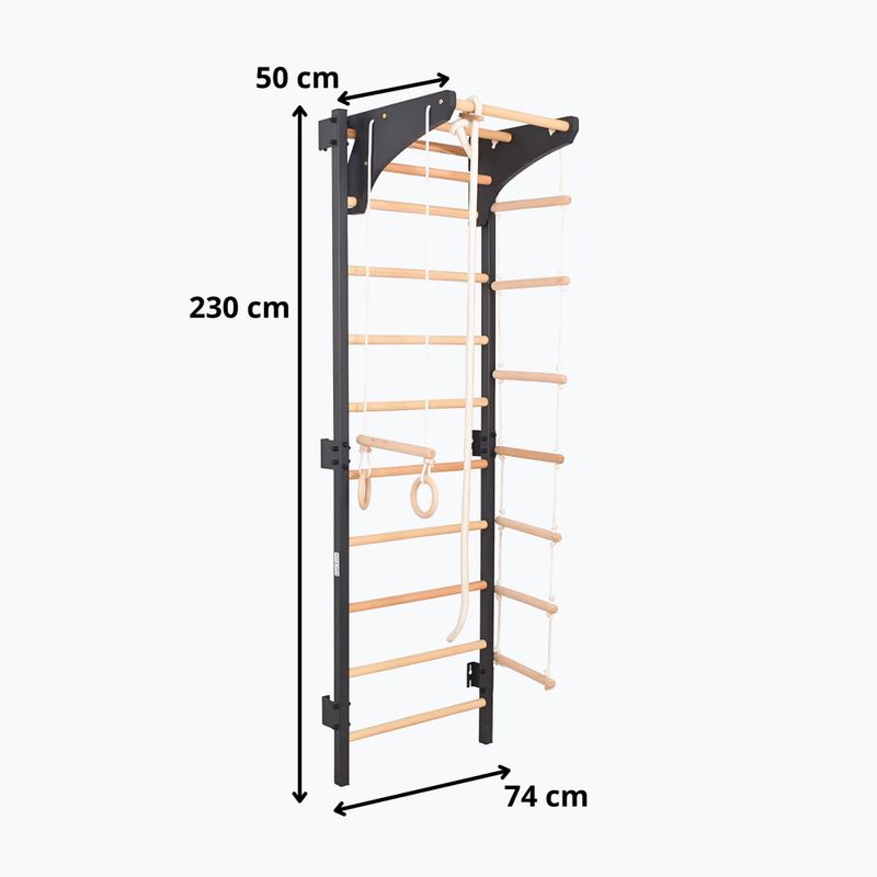 Gimnasztikai létra RINAGYM Steel Kom 2 graphit 6