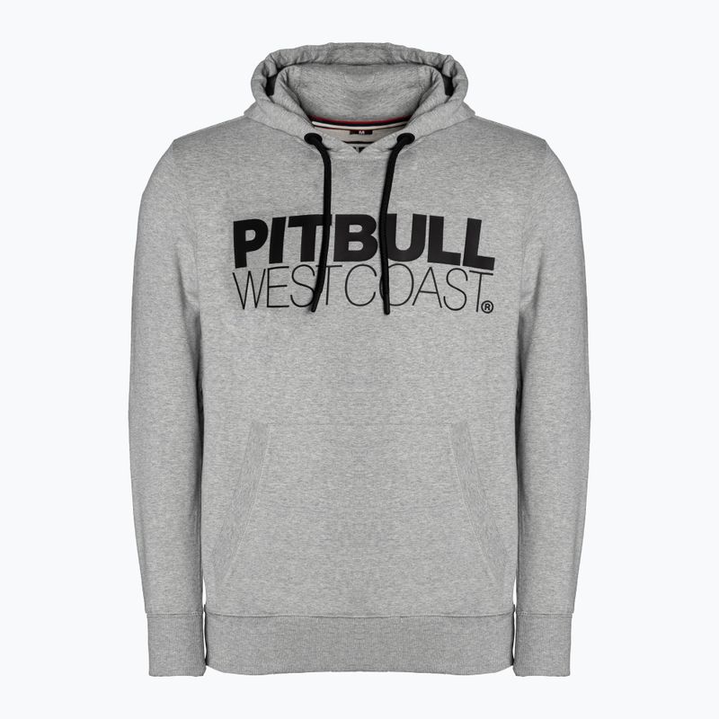 Férfi pulóver Pitbull West Coast Hooded French Terry TNT grey/melange