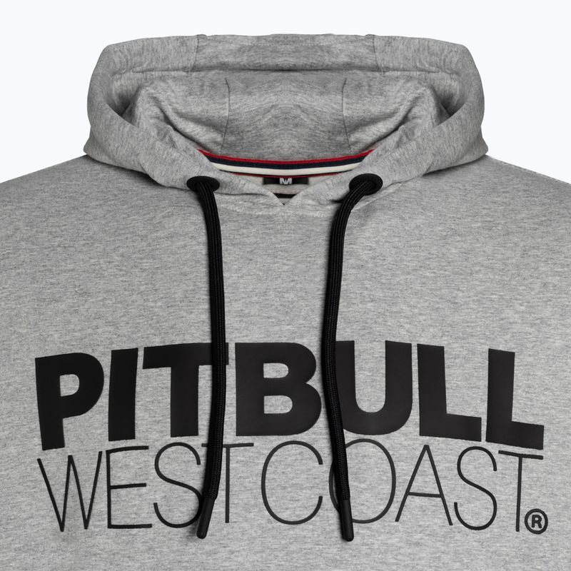 Férfi pulóver Pitbull West Coast Hooded French Terry TNT grey/melange 3