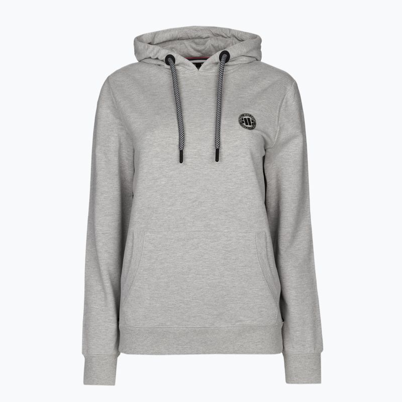 Női pulóver Pitbull West Coast Hooded F.Terry „Small Logo” grey/melange