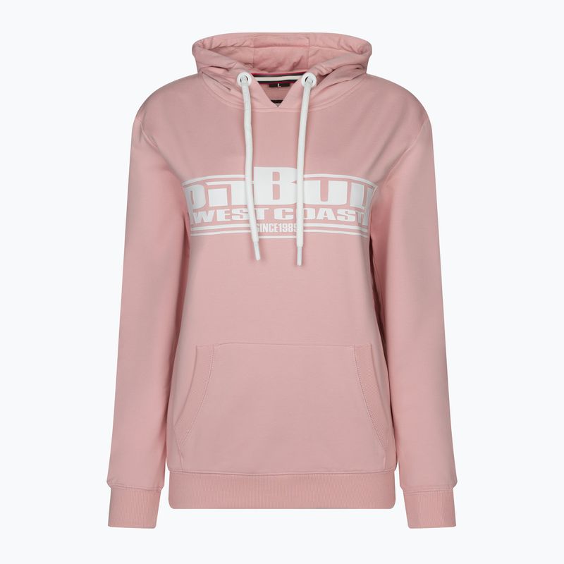 Női pulóver Pitbull West Coast Hooded F.Terry „Boxing” powder pink
