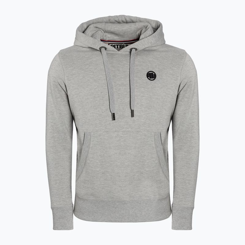 Férfi pulóver Pitbull West Coast Hooded Small Logo 21 grey/melange