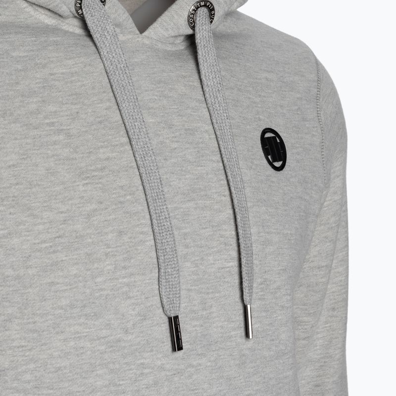Férfi pulóver Pitbull West Coast Hooded Small Logo 21 grey/melange 3
