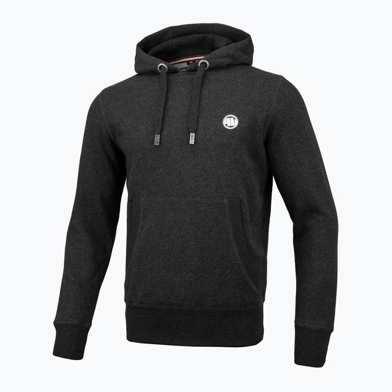 Férfi pulóver Pitbull West Coast Hooded Small Logo 21 charcoal melange