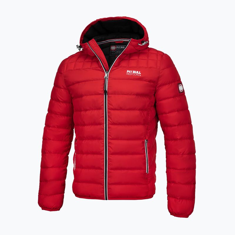 Férfi Pitbull West Coast Padded Hooded Seacoast télikabát piros 3