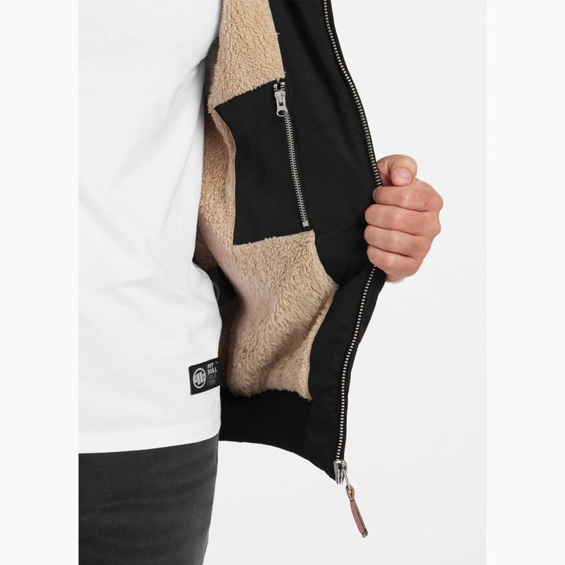 Férfi téli dzseki Pitbull Sherpa Hooded black 5