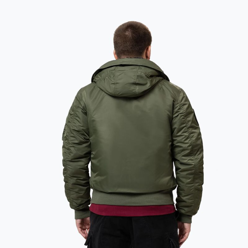 Férfi bomberdzseki Pitbull Sherpa Hooded Bomber olive 3