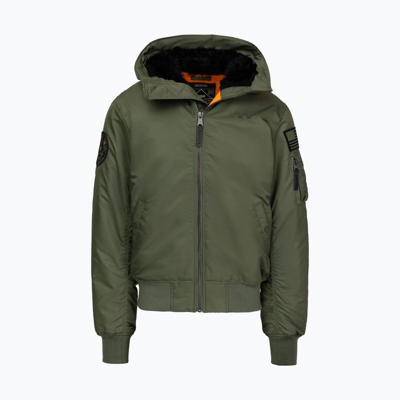 Férfi bomberdzseki Pitbull Sherpa Hooded Bomber olive 5