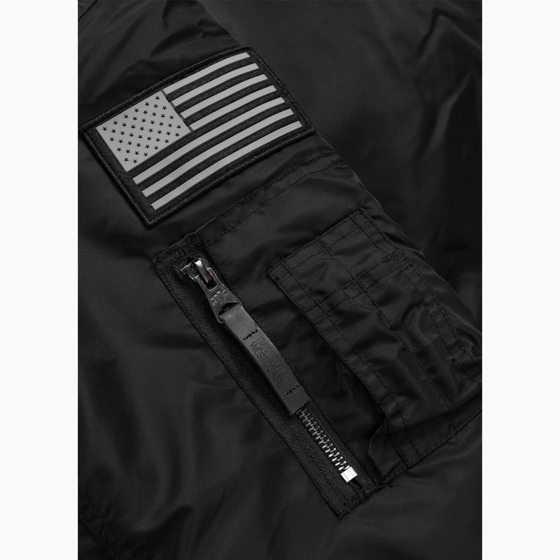 Férfi dzseki Pitbull Sherpa Hooded Bomber black 11