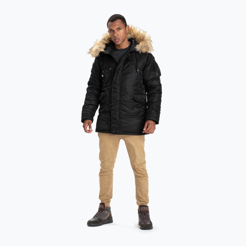 Férfi téli kabát Pitbull West Coast Alder Fur Parka black 2