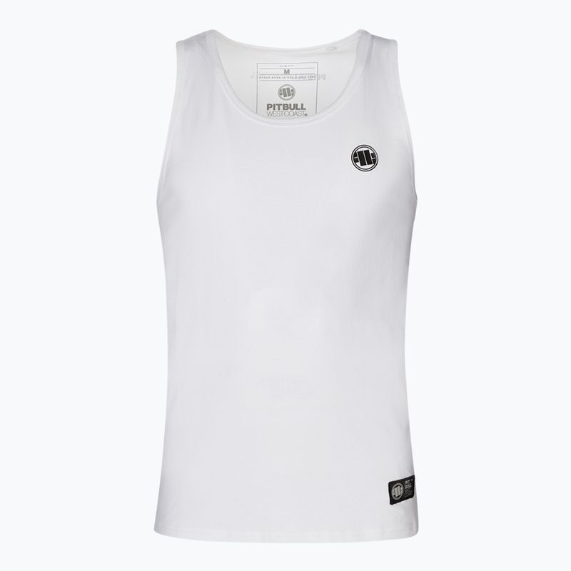 Férfi tank top Pitbull West Coast Tank Top Slim Fit Lycra Small Logo white