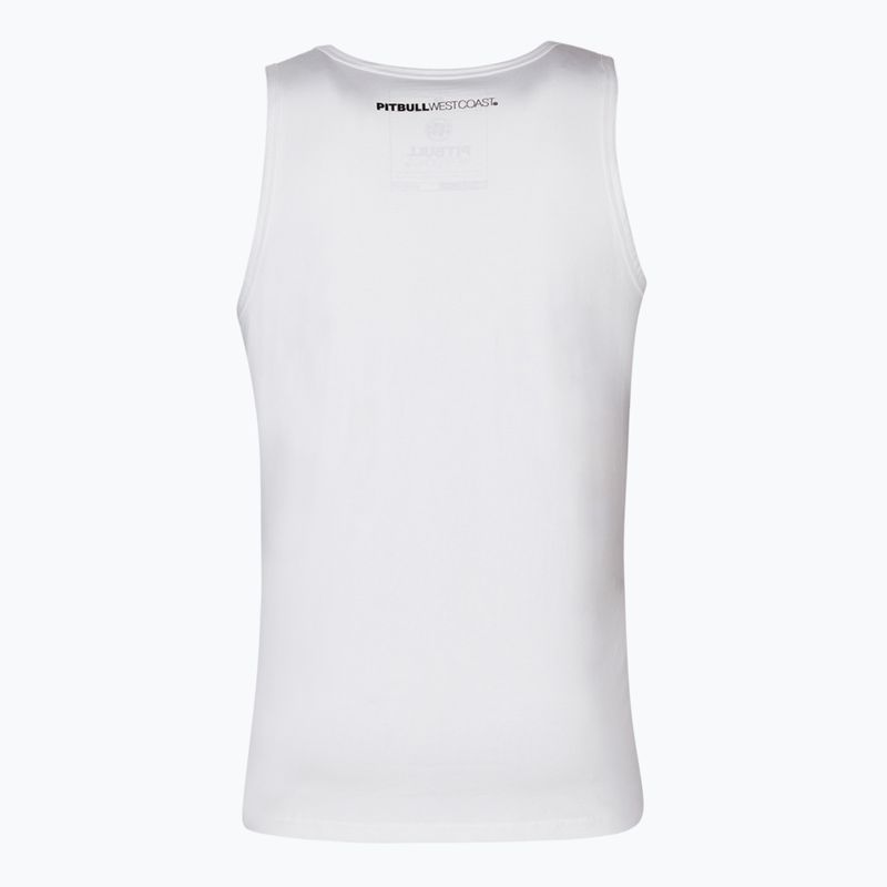 Férfi tank top Pitbull West Coast Tank Top Slim Fit Lycra Small Logo white 2