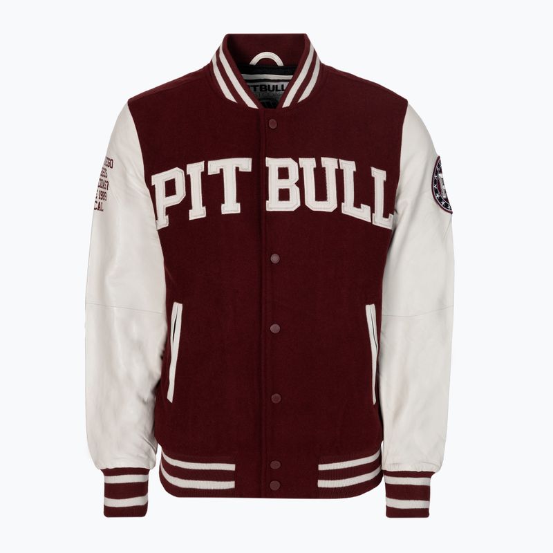 Férfi kabát Pitbull West Coast Varsity Melton Wilson white