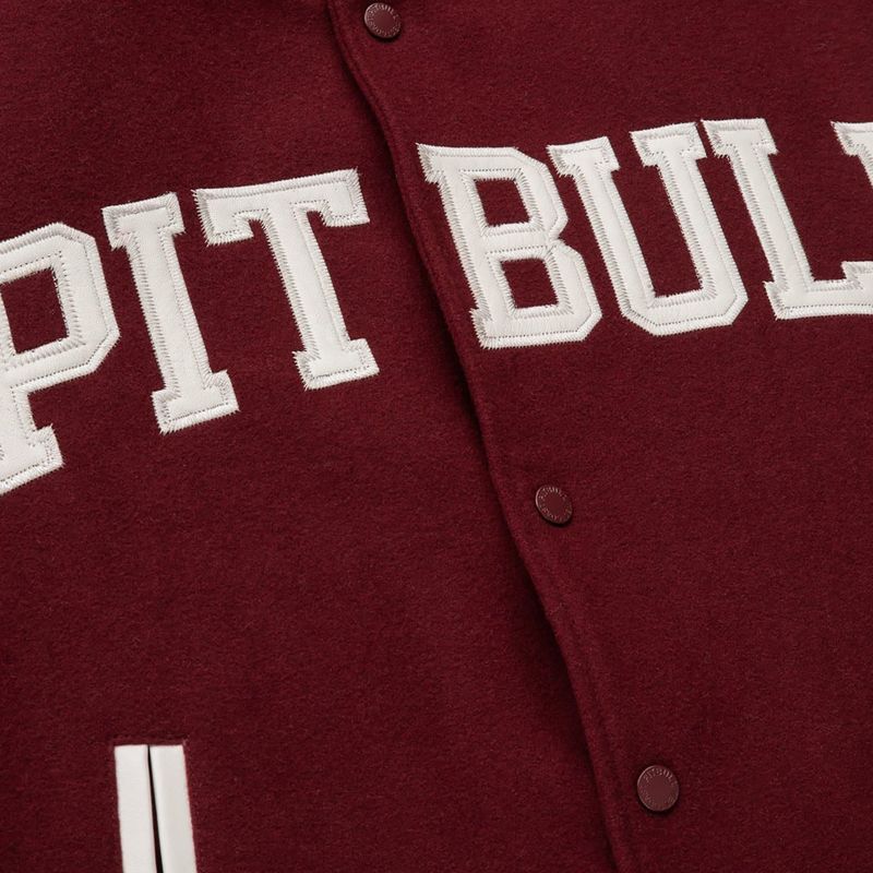Férfi kabát Pitbull West Coast Varsity Melton Wilson white 5