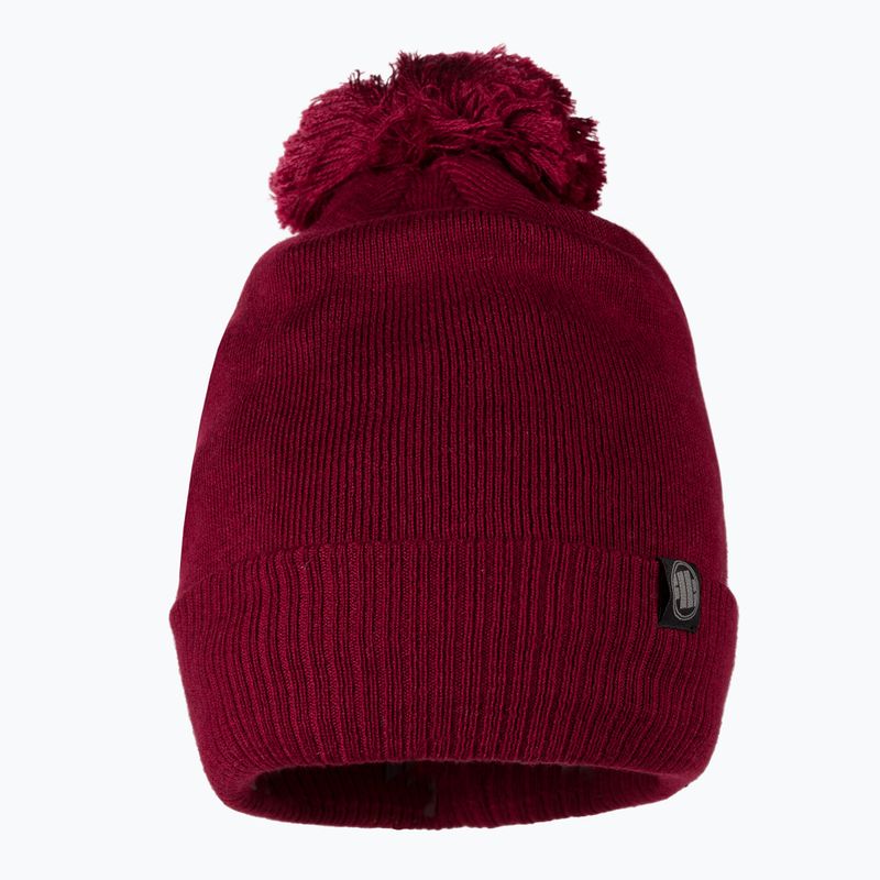 Férfi téli sapka Pitbull West Coast Beanie Bubble Small Logo burgundy 2