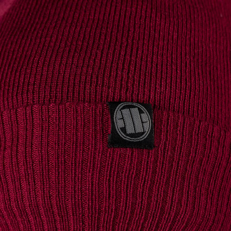Férfi téli sapka Pitbull West Coast Beanie Bubble Small Logo burgundy 3