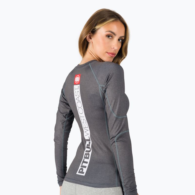 Női Rashguard hosszú ujjú ruha Pitbull West Coast Rash L-S Hilltop grey/melange 3