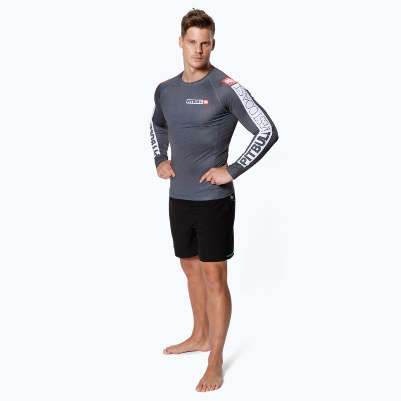 Férfi hosszú ujjú Rashguard Pitbull West Coast Rash L-S Hilltop grey/melange 2