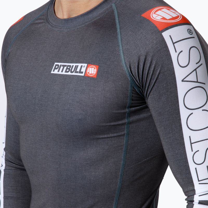 Férfi hosszú ujjú Rashguard Pitbull West Coast Rash L-S Hilltop grey/melange 4