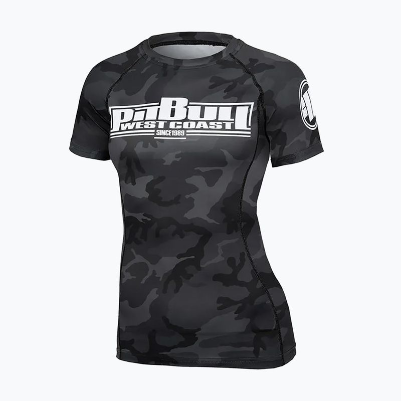 Női Rashguard Pitbull West Coast Rash T-S All black camo