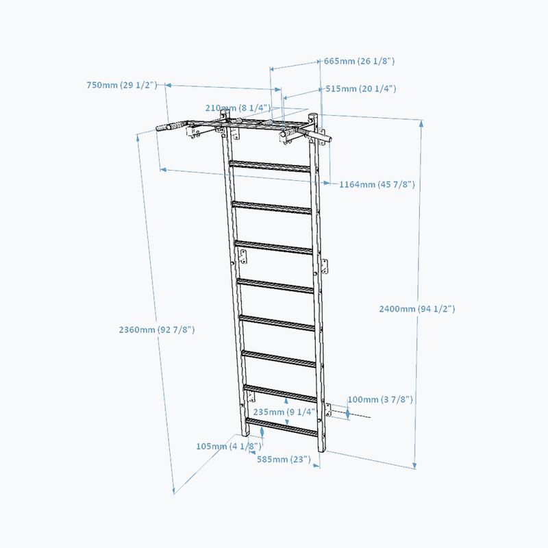 BenchK torna létra fekete BK-721B 4