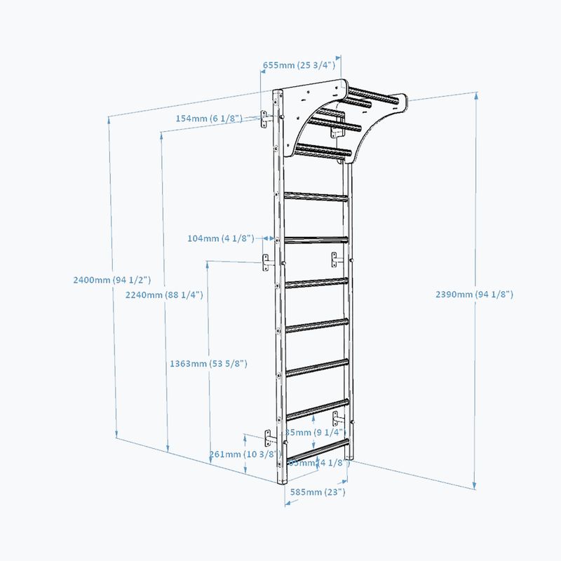 BenchK torna létra fekete BK-711B 11