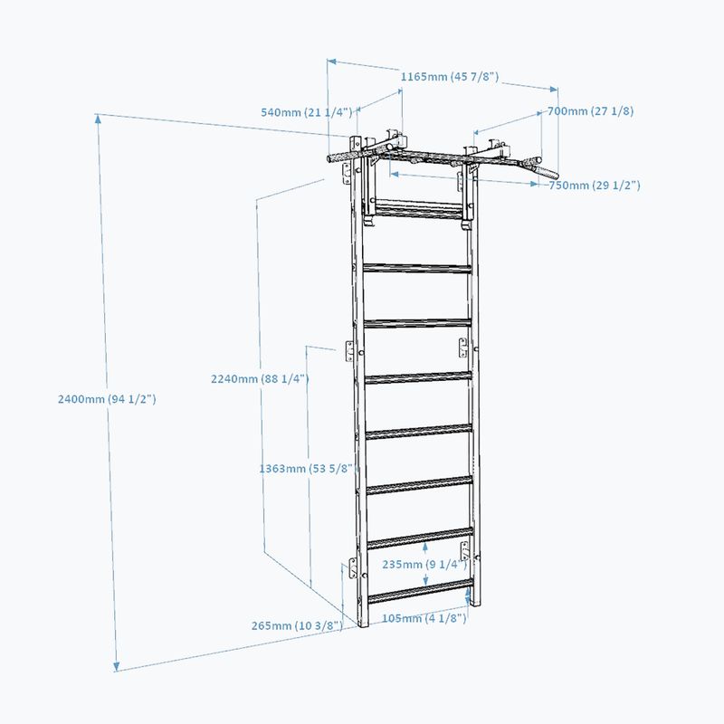 BenchK torna létra fekete BK-731B 2