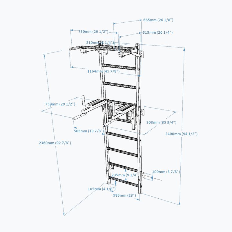 BenchK torna létra fekete BK-722B 3