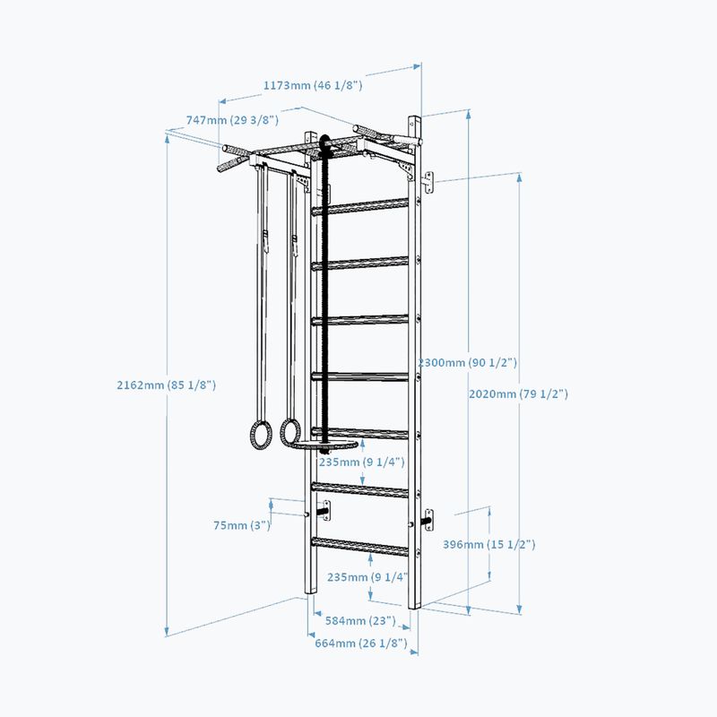 BenchK torna létra fekete BK-221B+A076 4