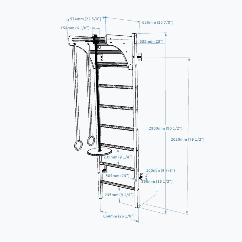 BenchK torna létra fehér BK-211W+A204 3