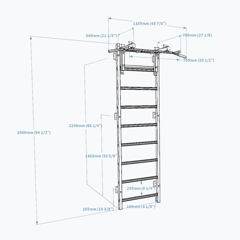 BenchK torna létra fehér BK-731W 2