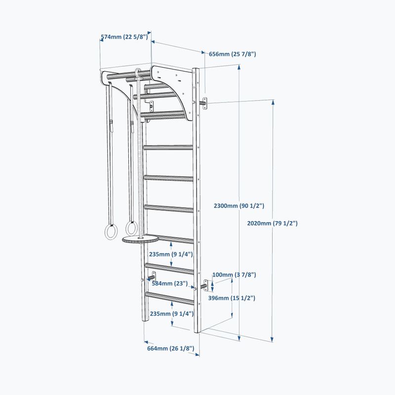 BenchK tornalétra fekete BK-212B+A076 15