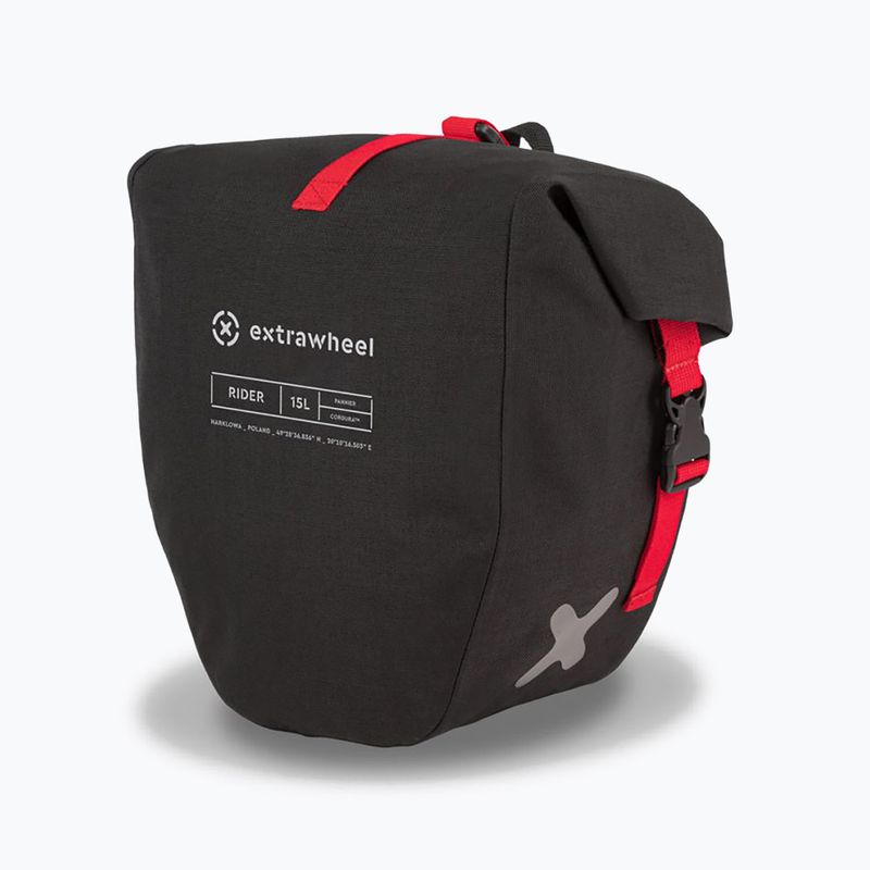 Extrawheel Rider Premium 15L kerékpáros csomagtartó 2 db fekete E0113 2