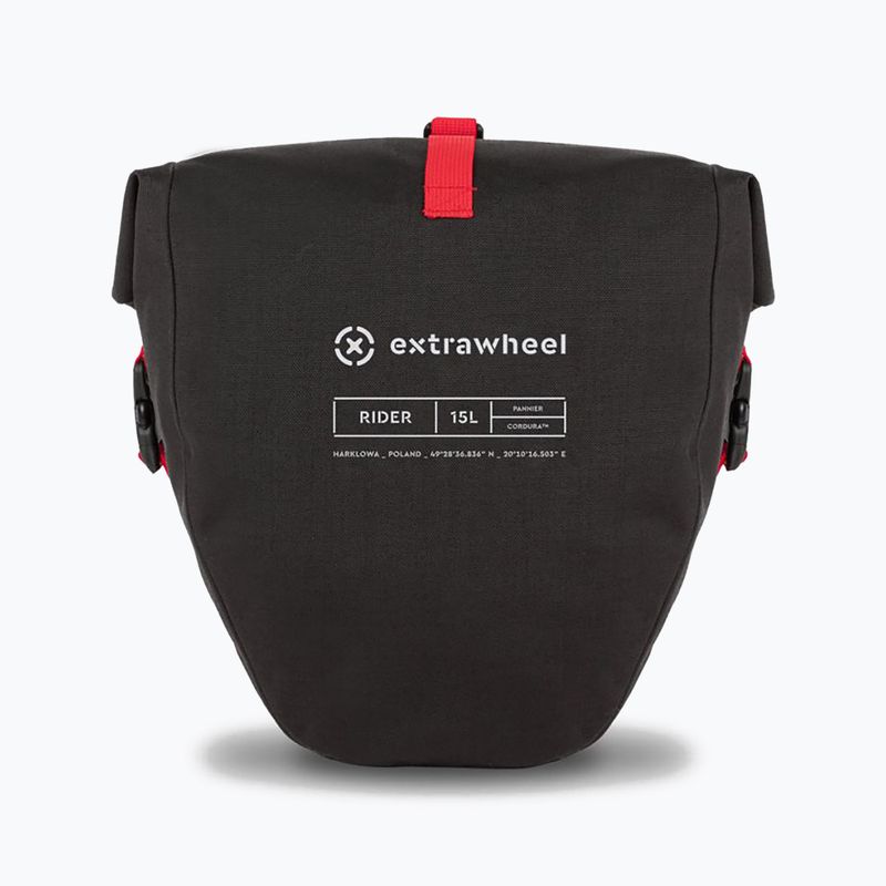 Extrawheel Rider Premium 15L kerékpáros csomagtartó 2 db fekete E0113 4