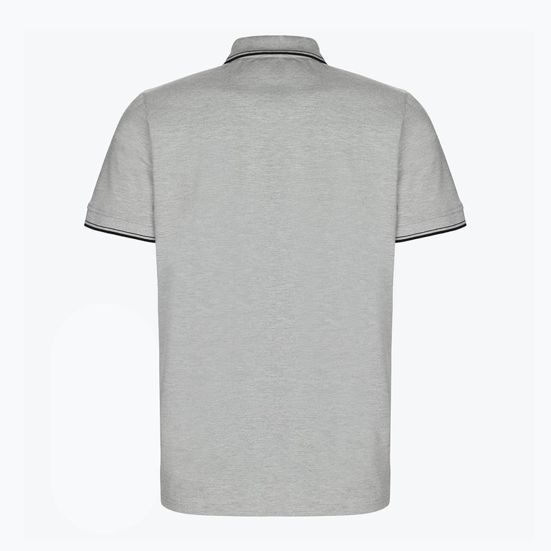 Férfi póló Pitbull West Coast Polo Slim Stripes grey/melange 2
