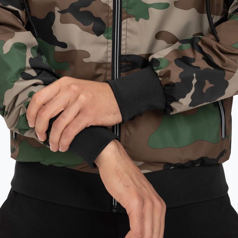 Férfi Pitbull West Coast Athletic kapucnis nylon woodland camo kabát 5