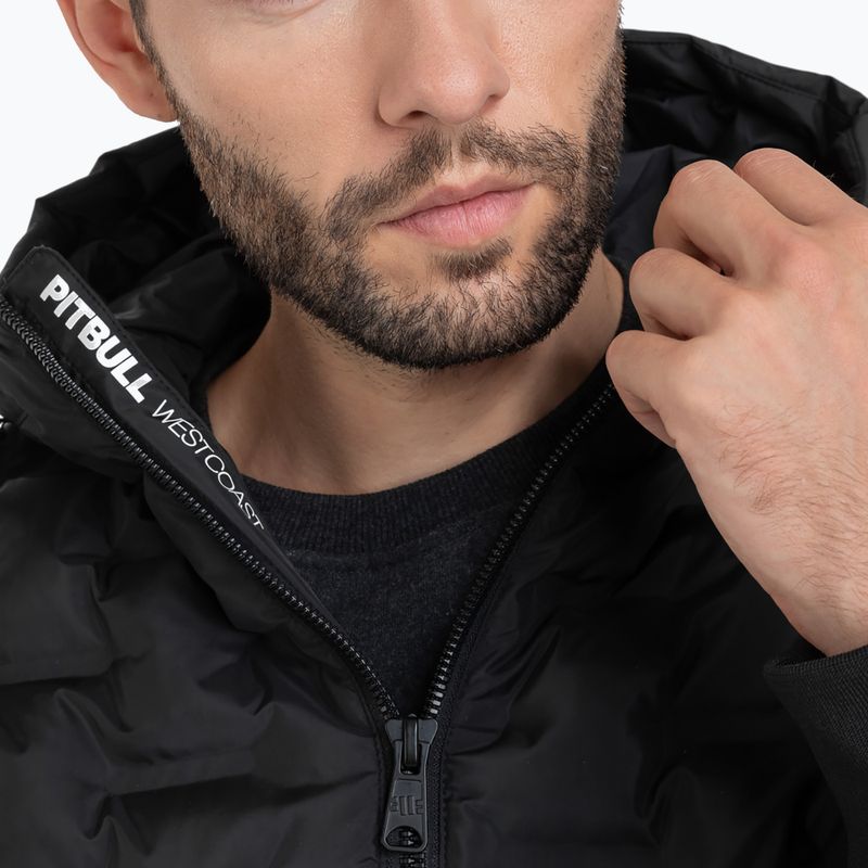 Férfi téli kabát Pitbull West Coast Quilted Hooded Carver black 4