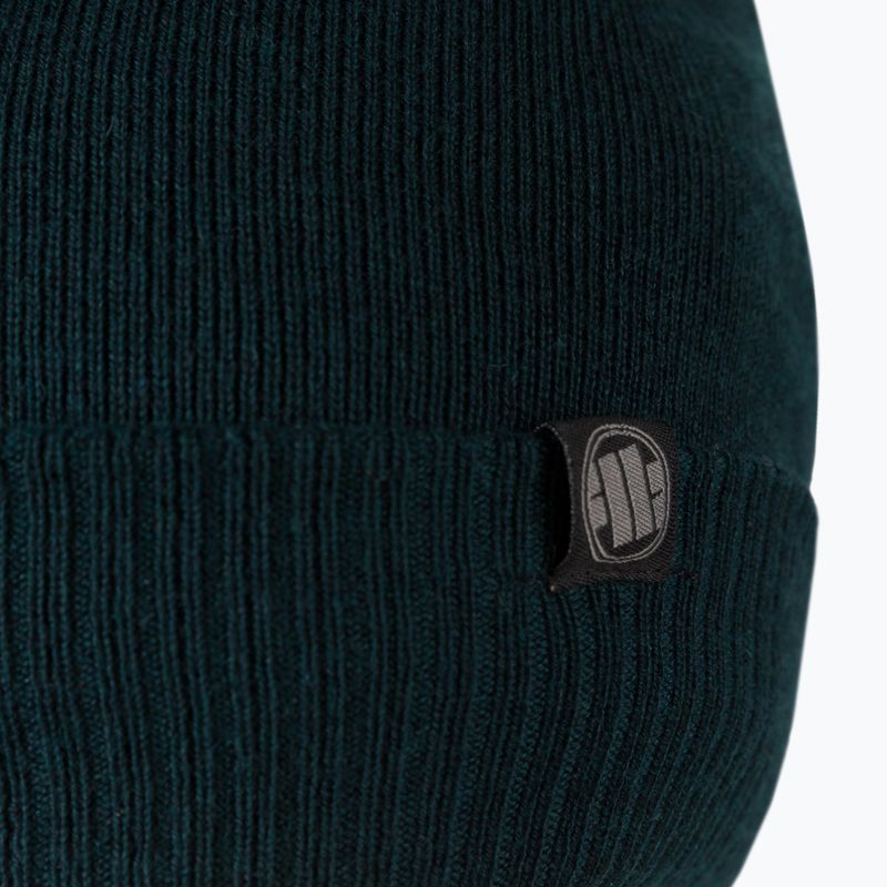 Férfi téli sapka Pitbull West Coast Beanie Small Logo dark green 3