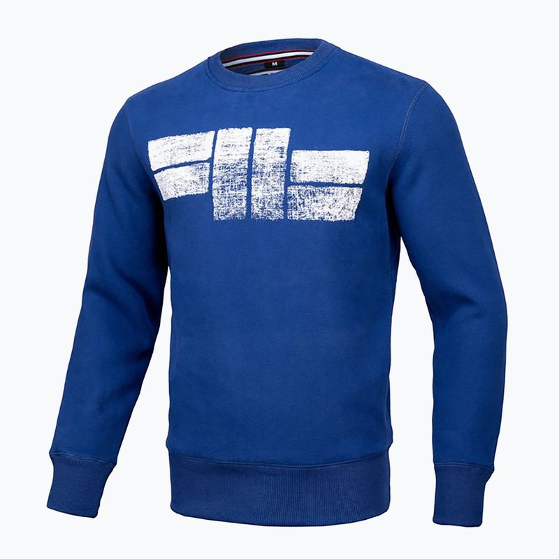 Férfi pulóver Pitbull West Coast Crewneck Classic Logo royal blue