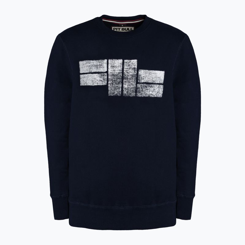 Férfi pulóver Pitbull West Coast Crewneck Classic Logo dark navy