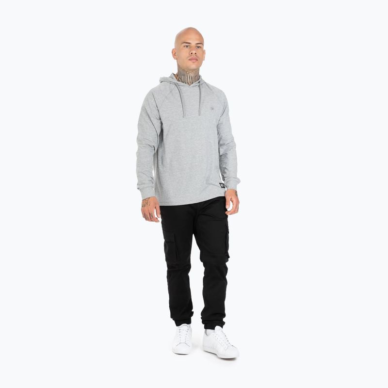 Férfi pulóver Pitbull West Coast Hooded Small Logo Spandex 210 grey 2